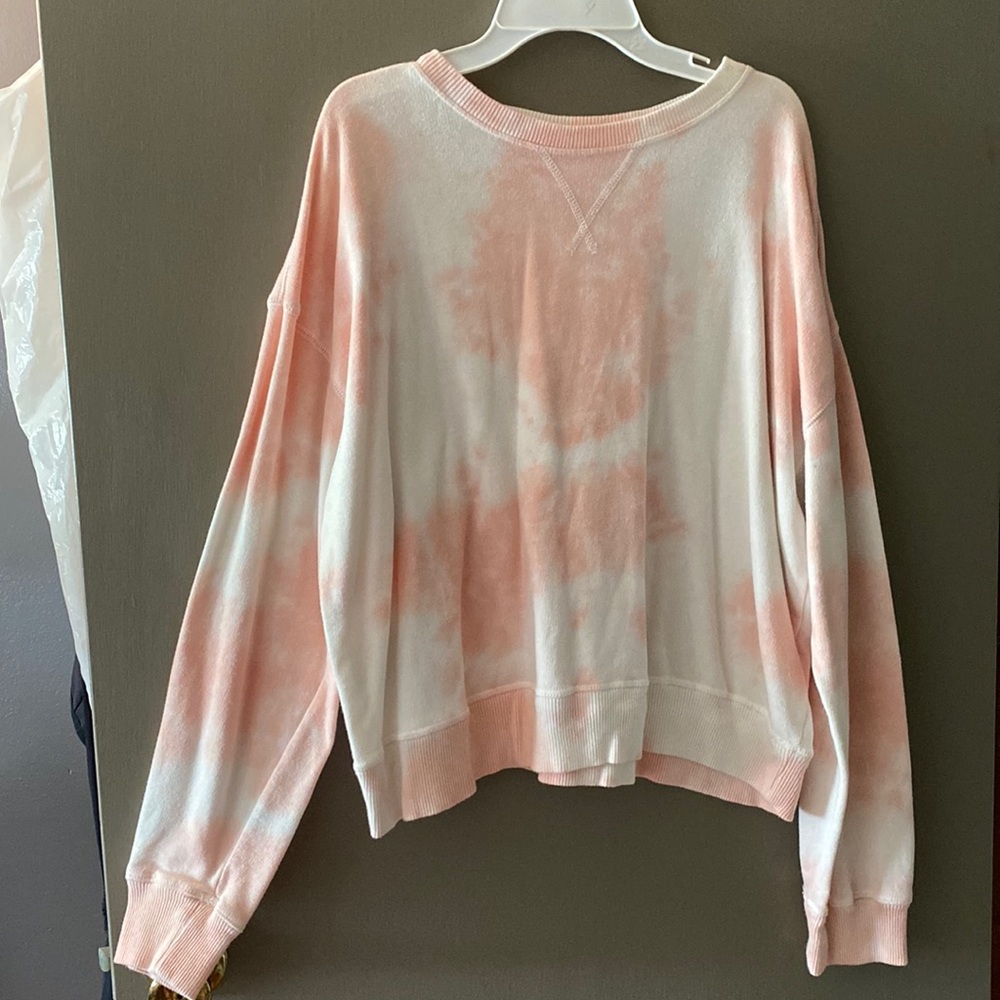 Tied-Dyed Pink Sweatshirt